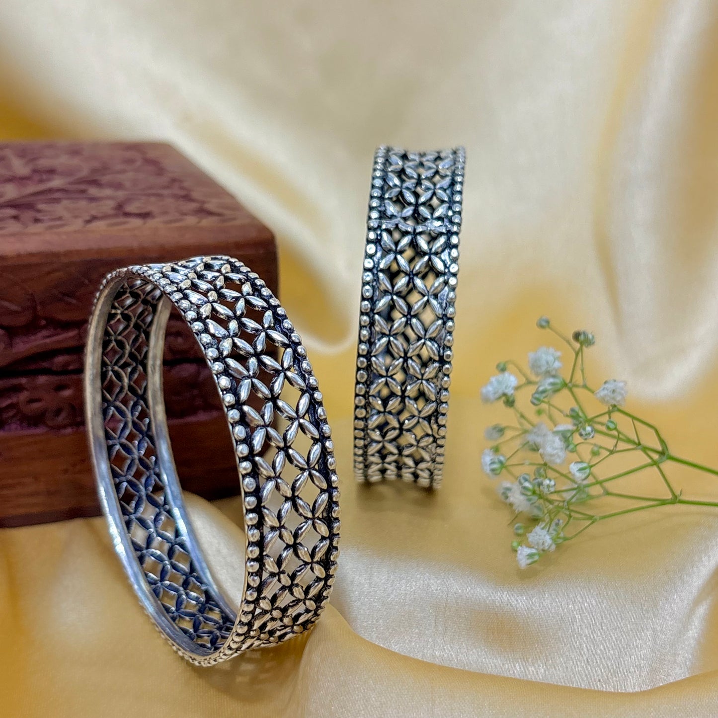 Jaipur Heritage Chatai Silver Bangle