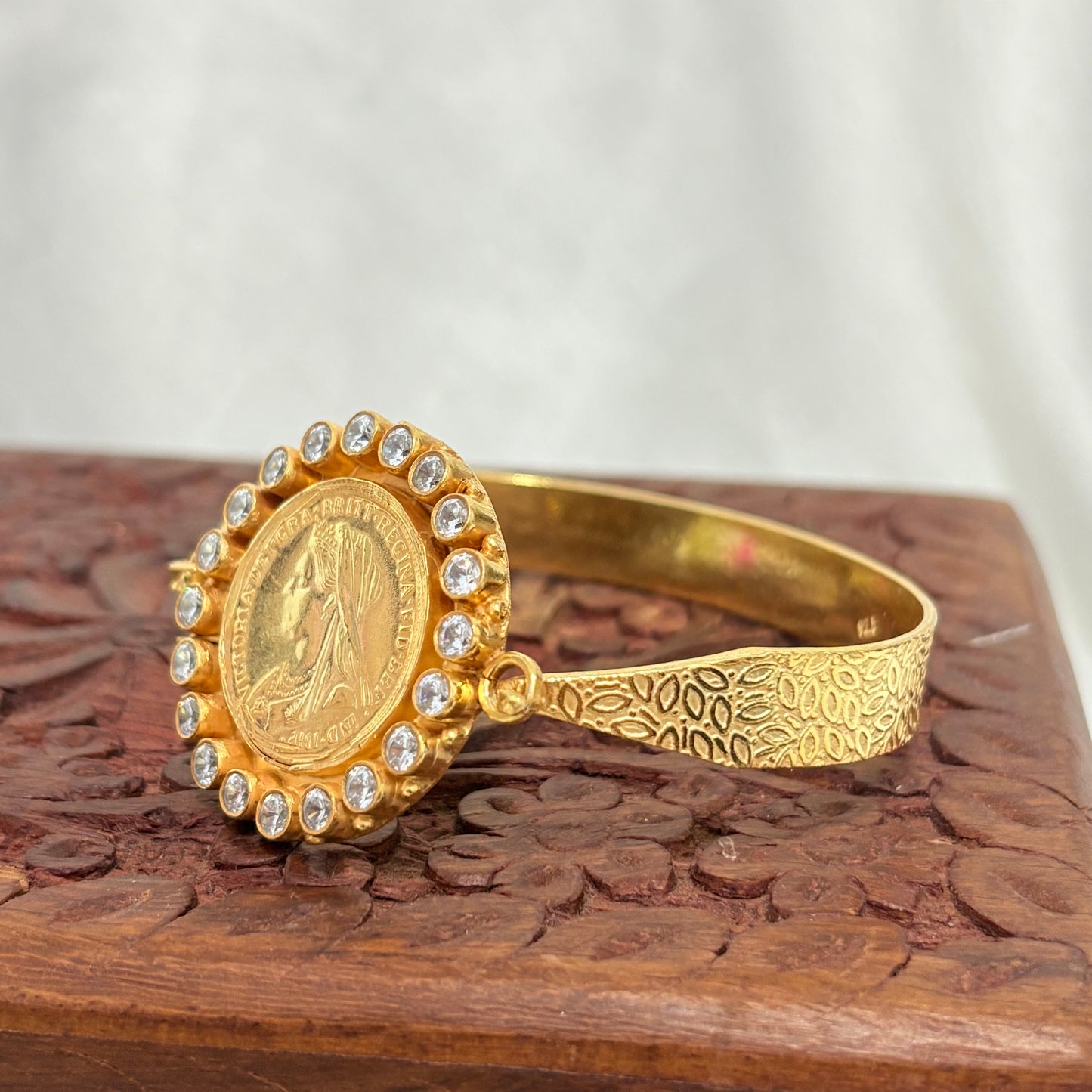 Gold Plated Silver Coin Kada
