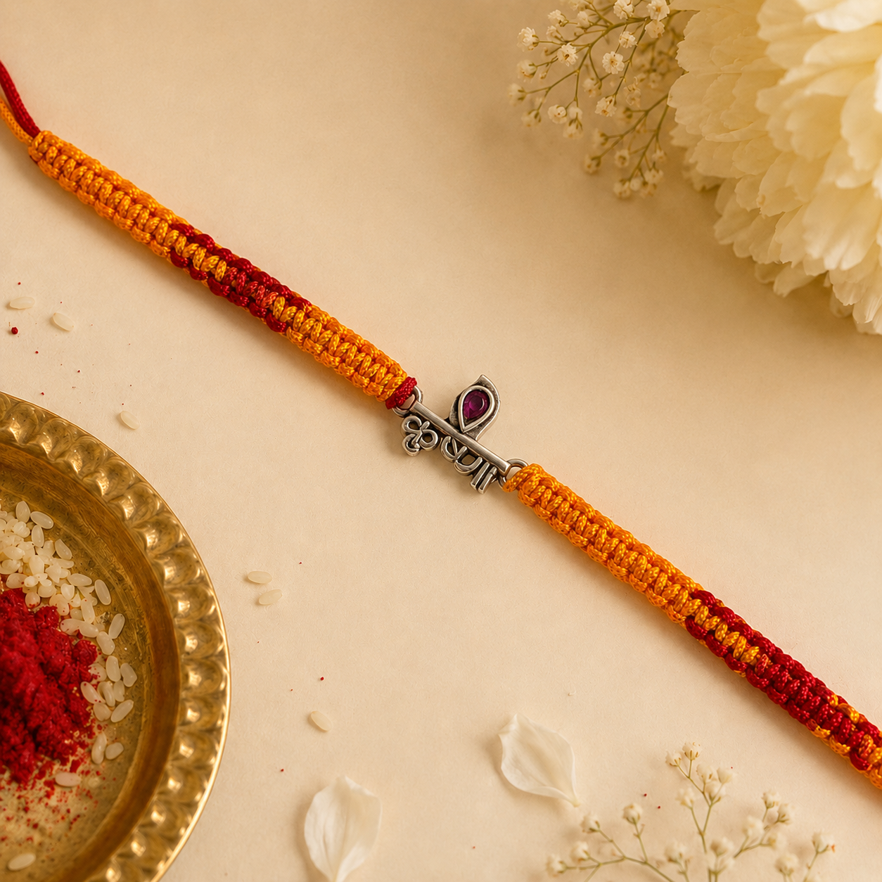 925 Silver Krishna Bansuri Rakhi
