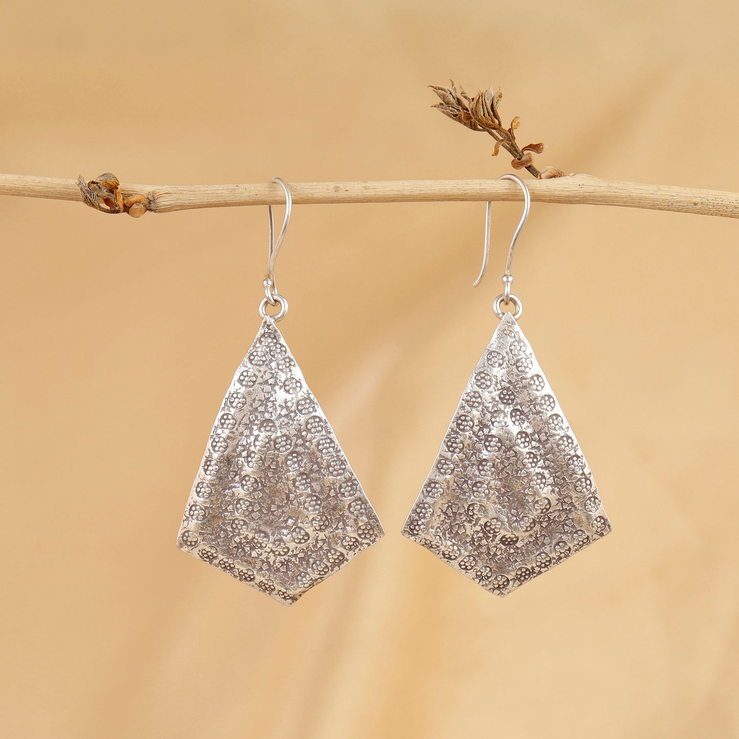 Stellar Kite Silver Drop Earrings