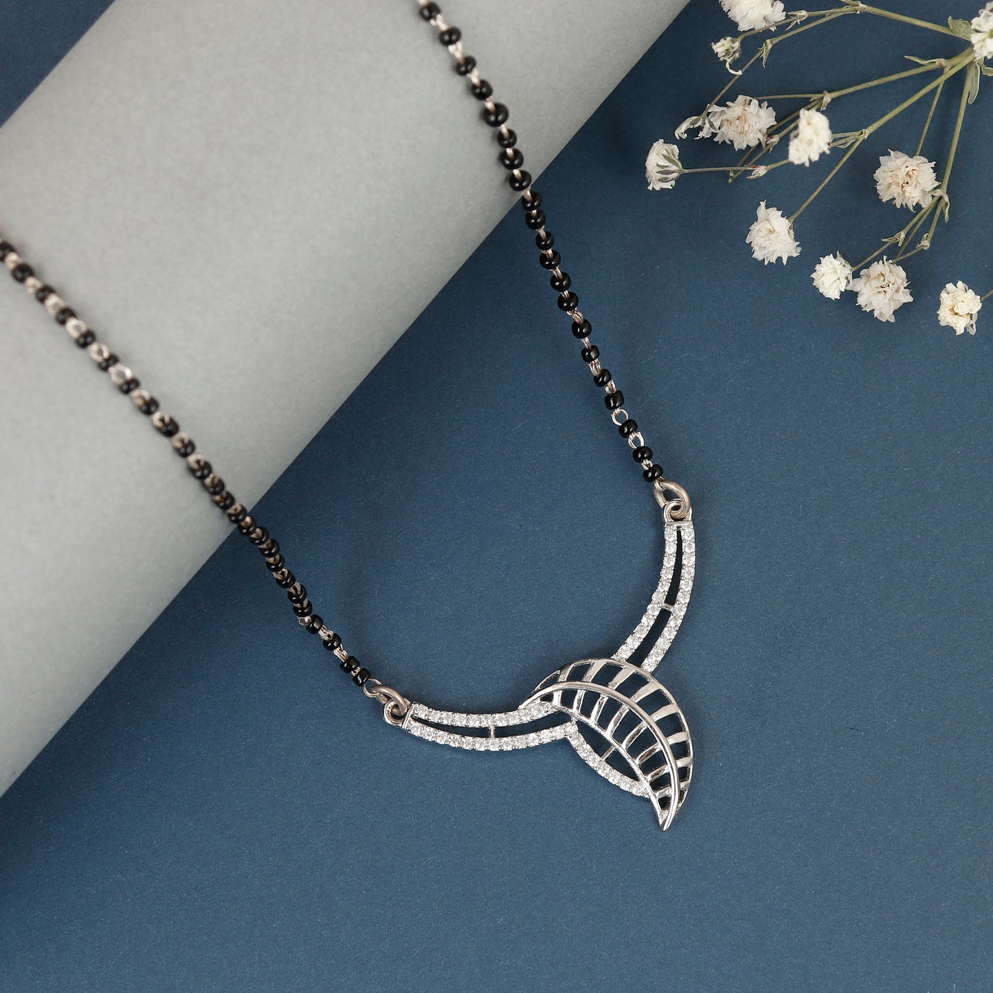Aurora Bloom Silver Mangalsutra