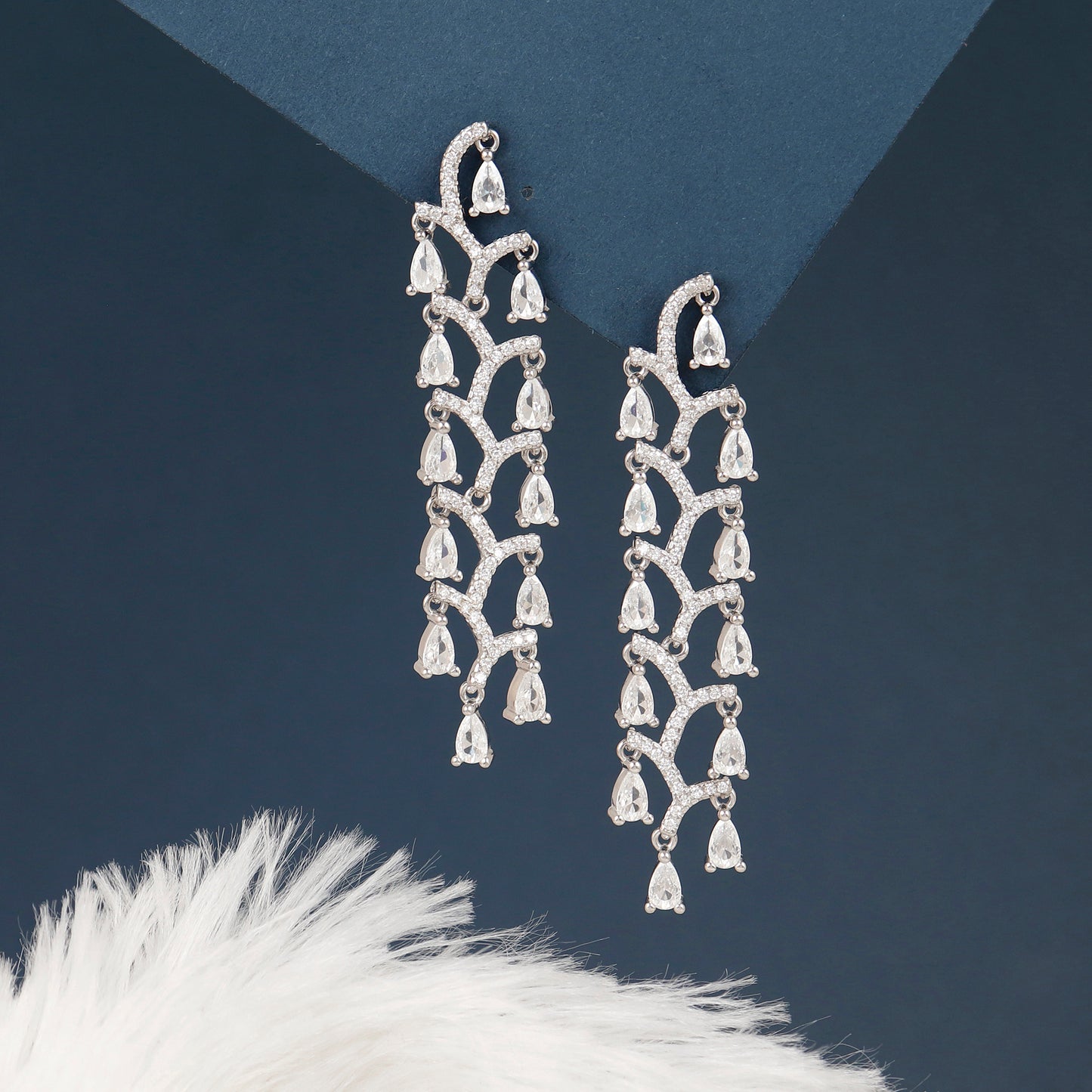 Sterling Silver Cocktail Dress Earrings