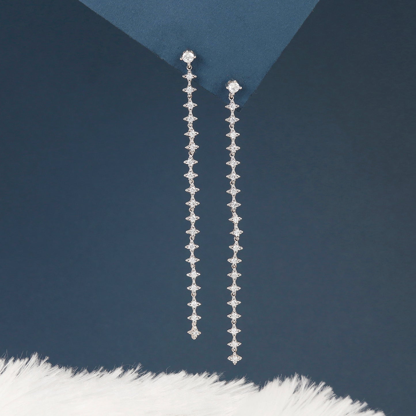Dinner Date Spark Sterling Silver Long Earrings