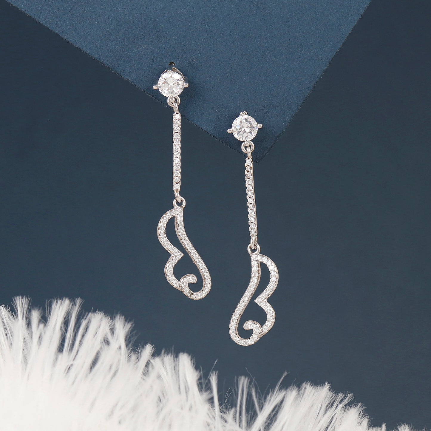 Frosted Charm Sterling Silver Party Earrings