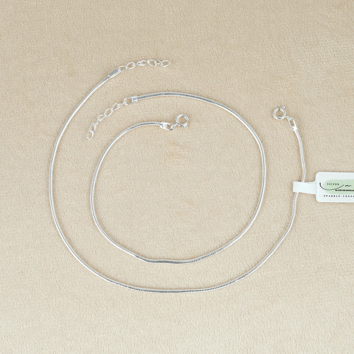 Sleek Silver Snake Chain Anklet