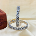 Shimmering Marquise Silver Bangle For Everyday