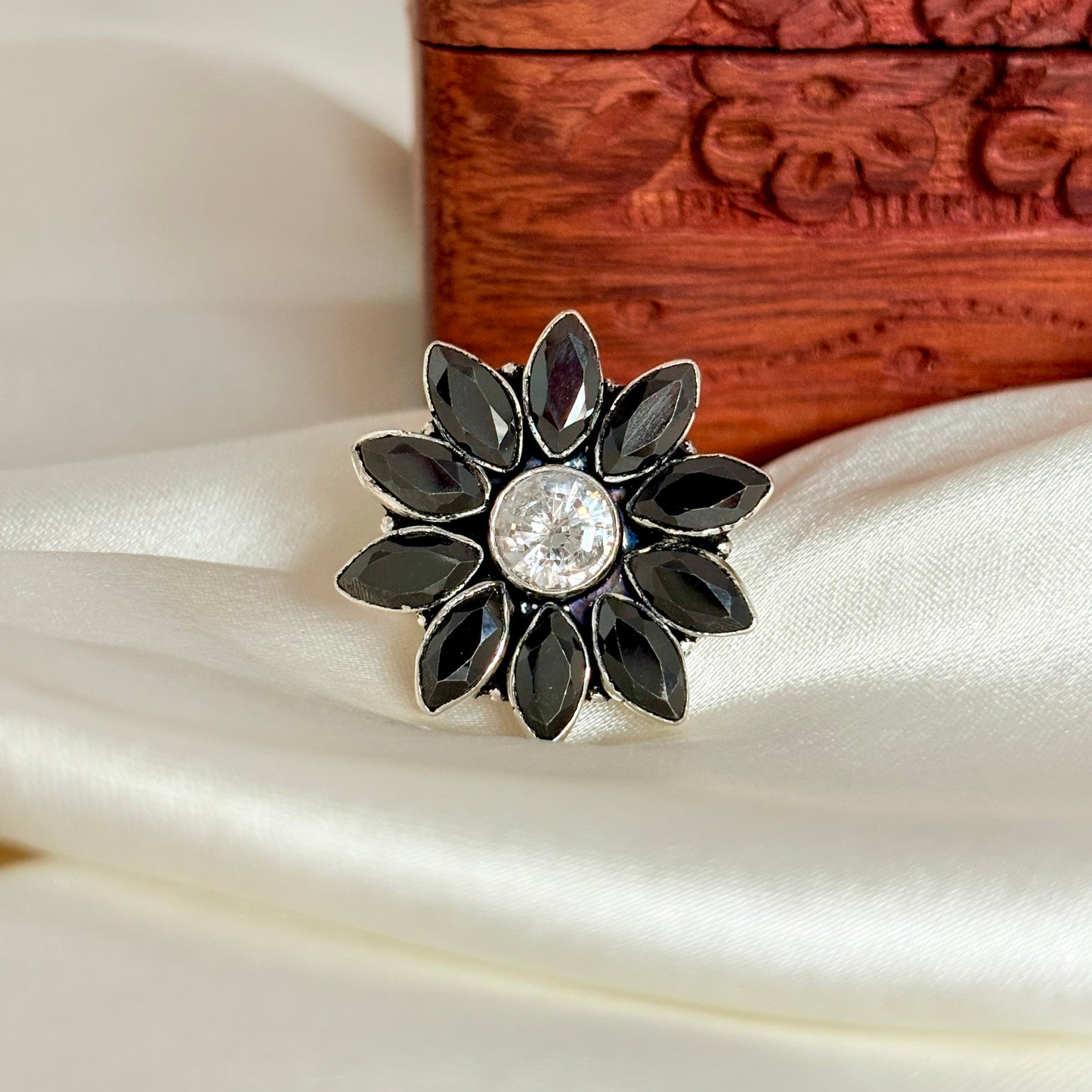 Designer Floral 925 Sterling Silver Ring