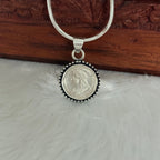 Royal Siver Rava Coin Pendant