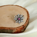 Elegant 925 Silver Floral Daisy Ring