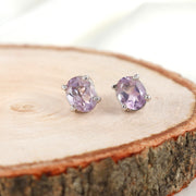 Amethyst Silver Studs