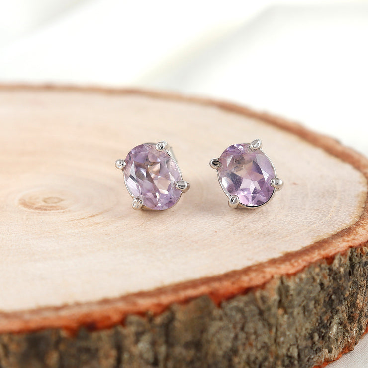 Amethyst Silver Studs