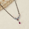 Exotic Cubic Zirconia Silver Mangalsutra