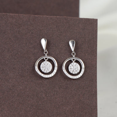 Moonlit Glow Silver Earring