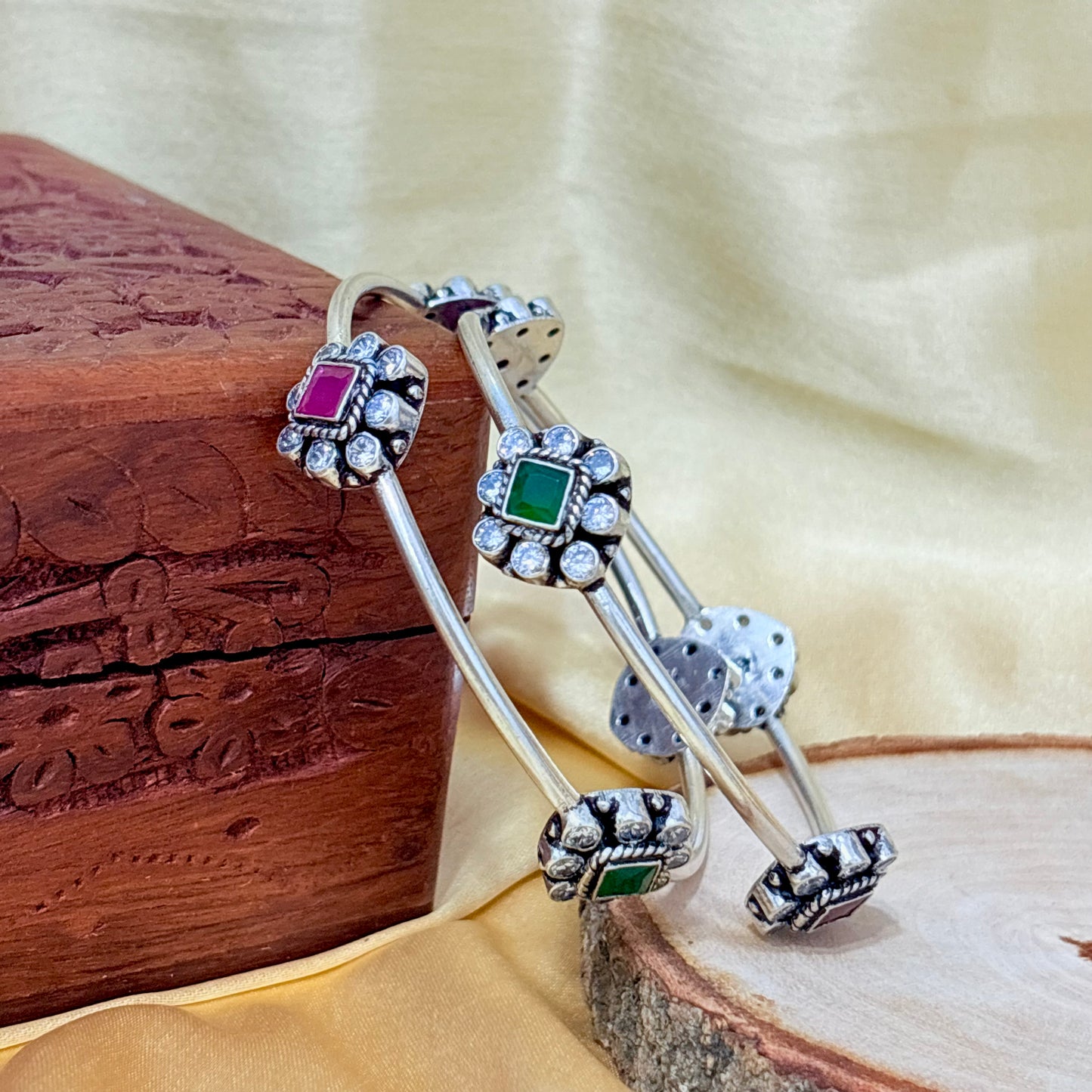 Jadau Silver Best Selling Bangles