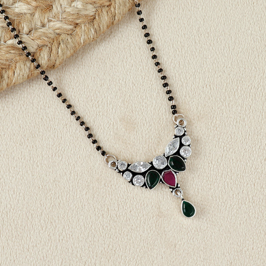 Luxurious Cutstone 925 Silver Mangalsutra
