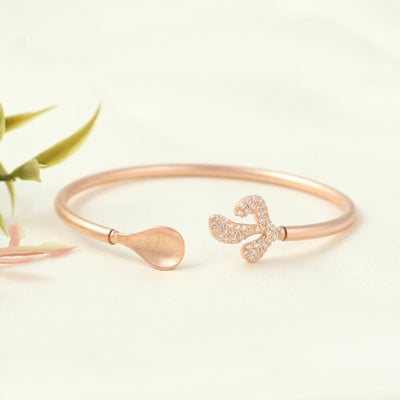 Rose Allure Silver Kada