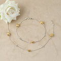 Golden Glow Dual-Tone Silver Anklet