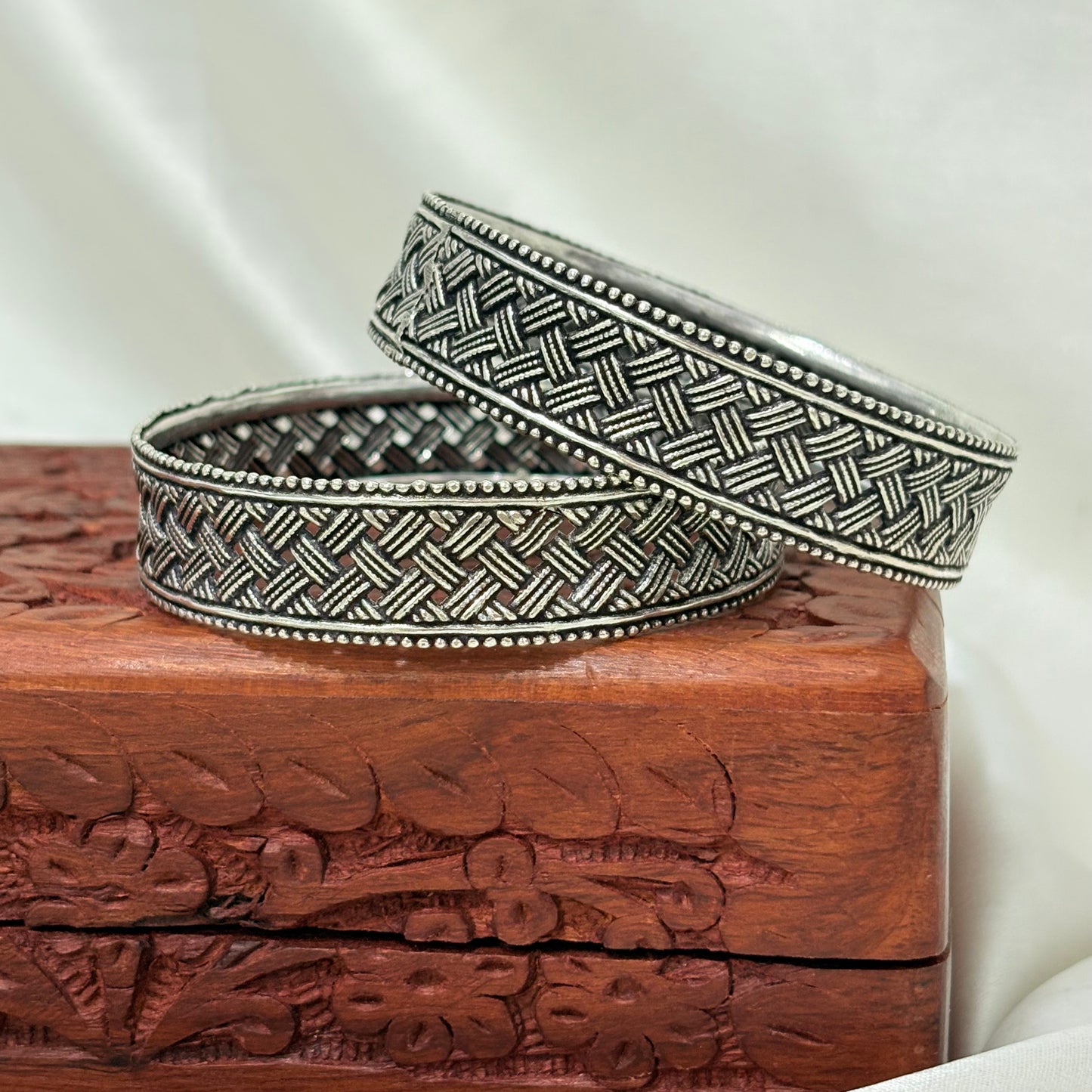 Zehra Heritage Silver Bangle