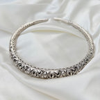 Traditional Tribal Medallion Silver Hasli Choker