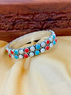 Trinity Gemstone 925 Silver Kada