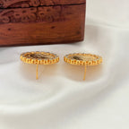Vintage Empress Gold Plated Coin Earrings
