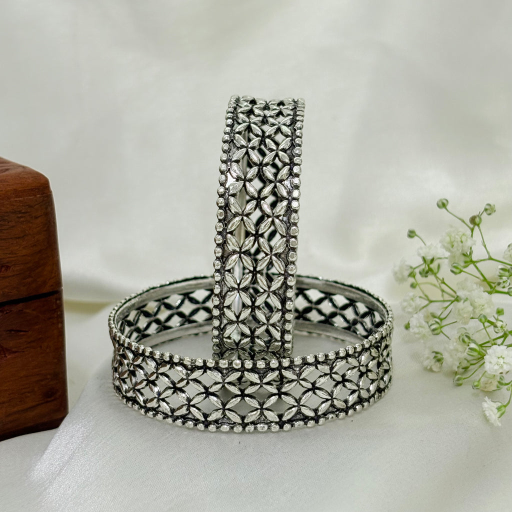 Jaipur Heritage Chatai Silver Bangle