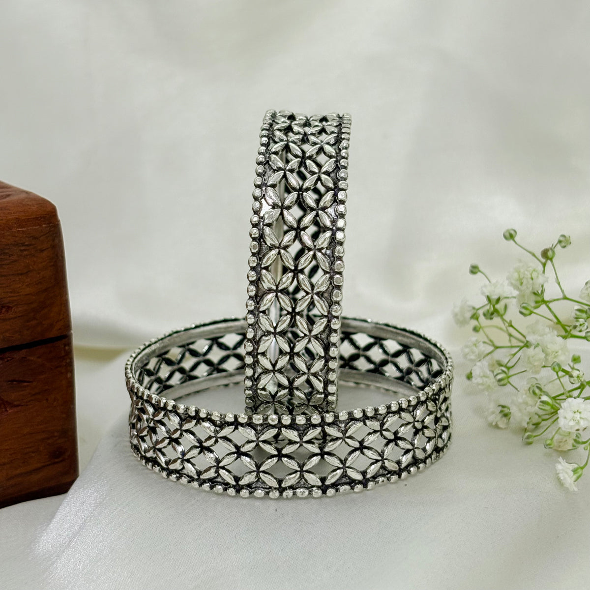 Jaipur Heritage Chatai Silver Bangle