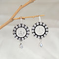 925 Silver Coin Drop Heritage Loop Earring