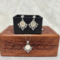 Heritage Spark Drop Silver Necklace Set