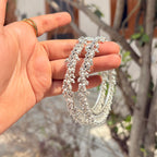 Traditional Oxidized Silver Ghungroo Kada for Women