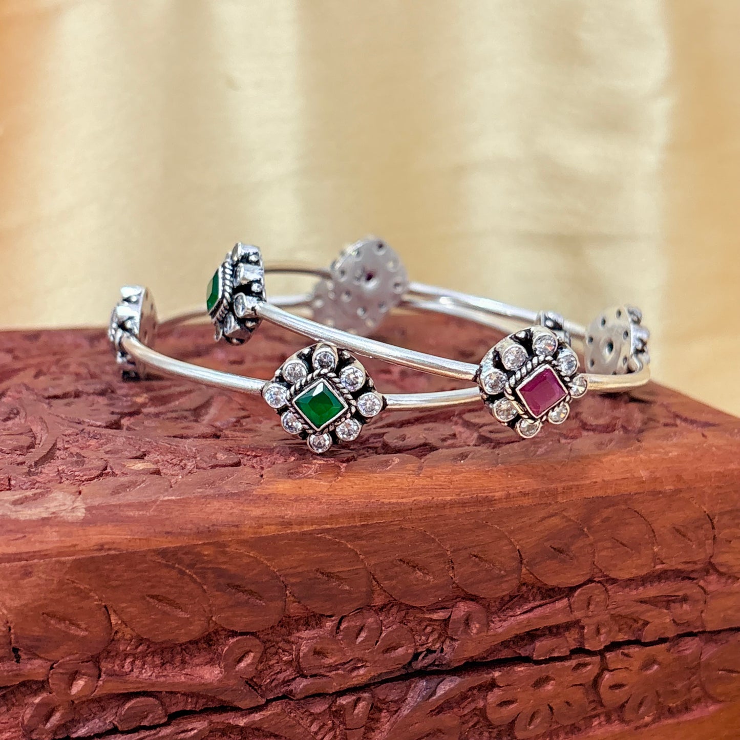 Jadau Silver Best Selling Bangles