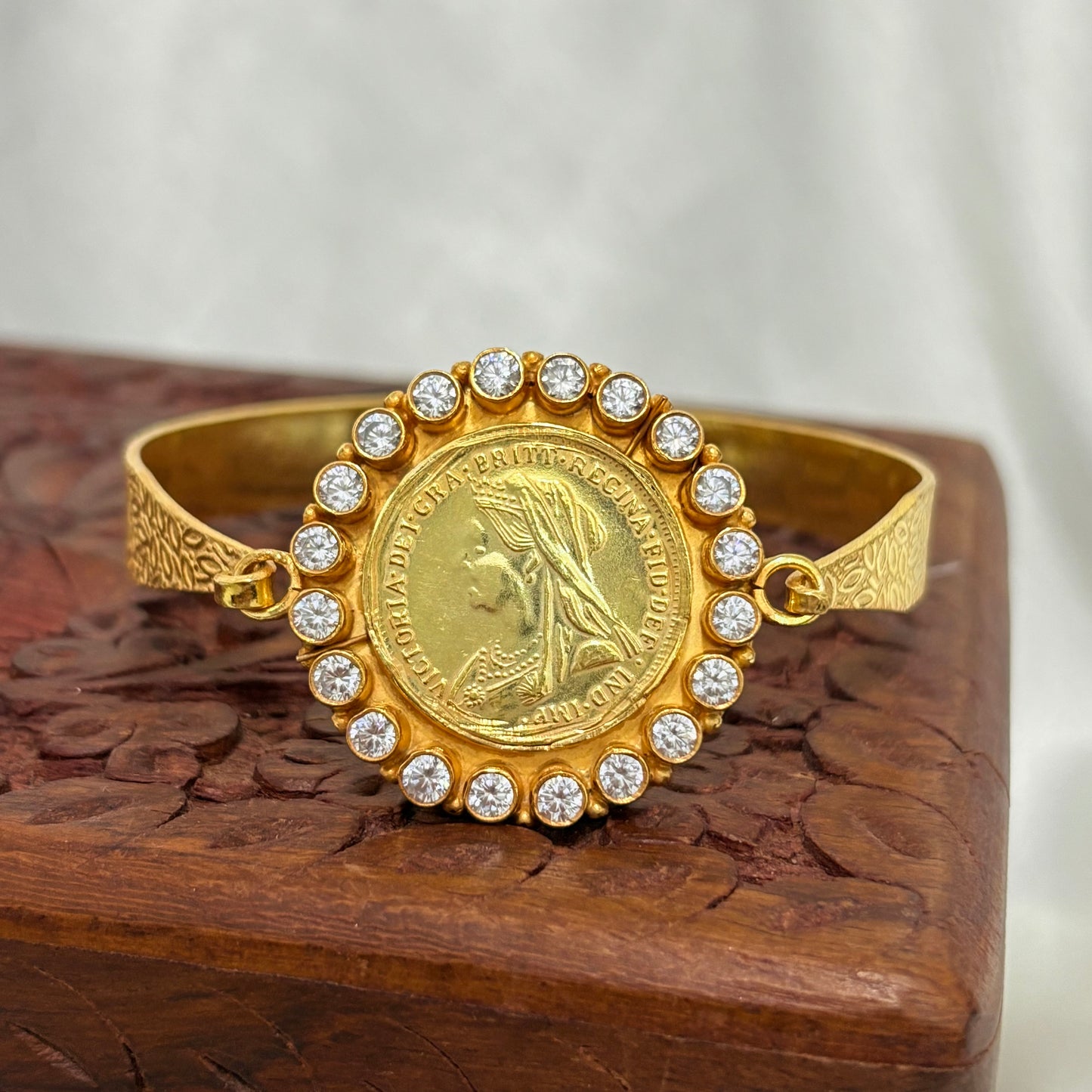 Gold Plated Silver Coin Kada