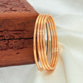 Rose Gold Silver Bangle