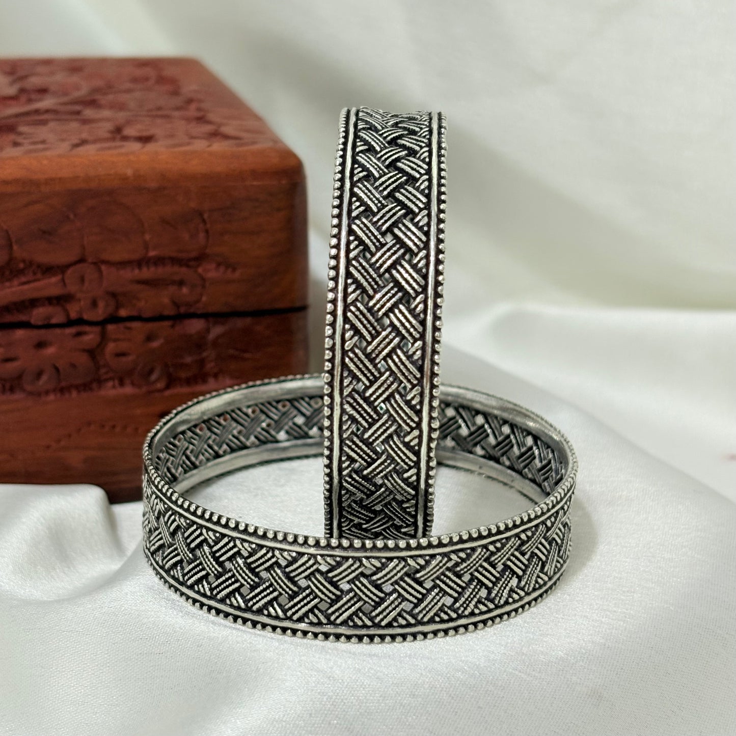 Zehra Heritage Silver Bangle