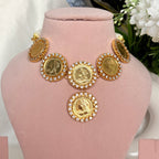 Queen’s Coin Gold Plated Silver Necklace