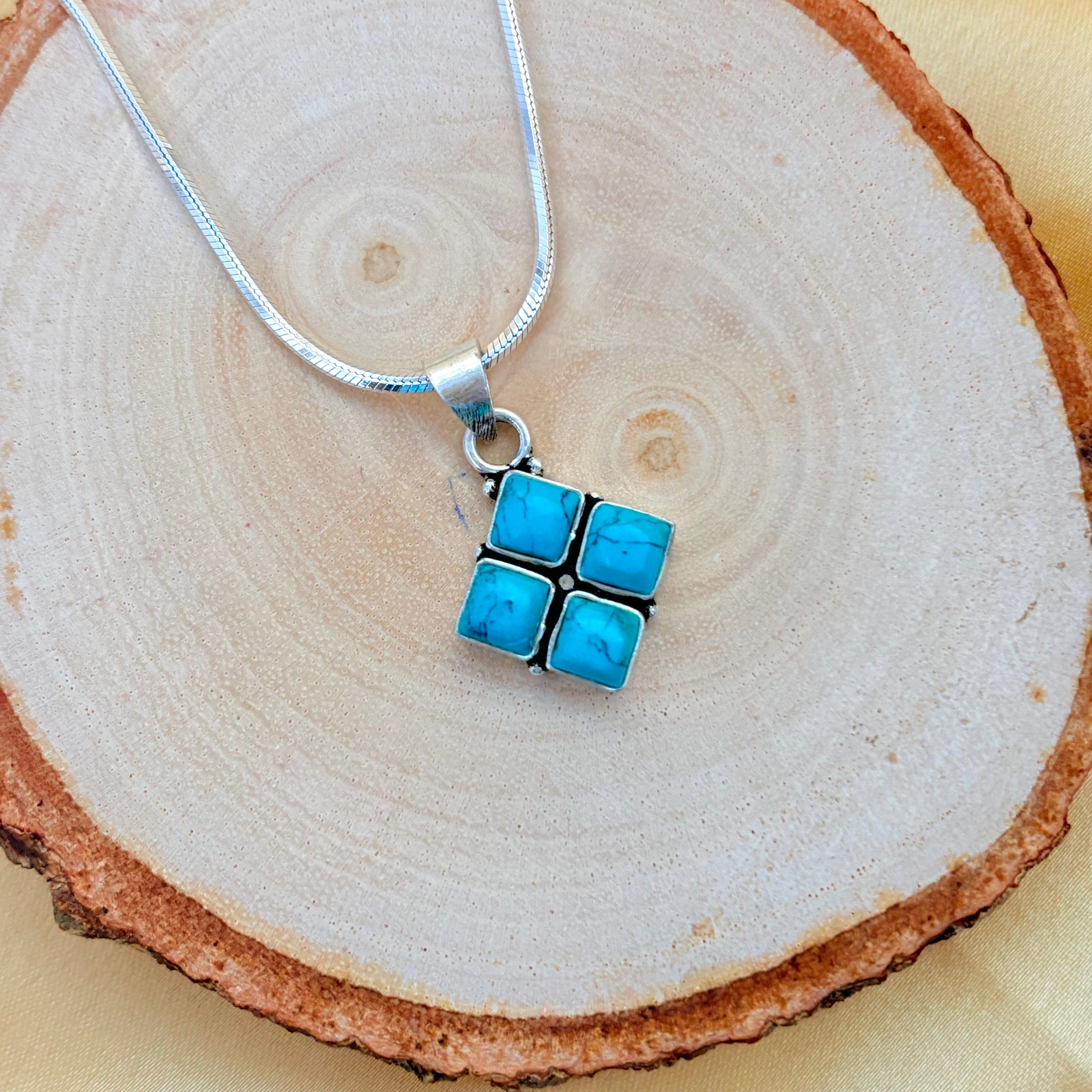 Turquoise Silver Pendants For Women
