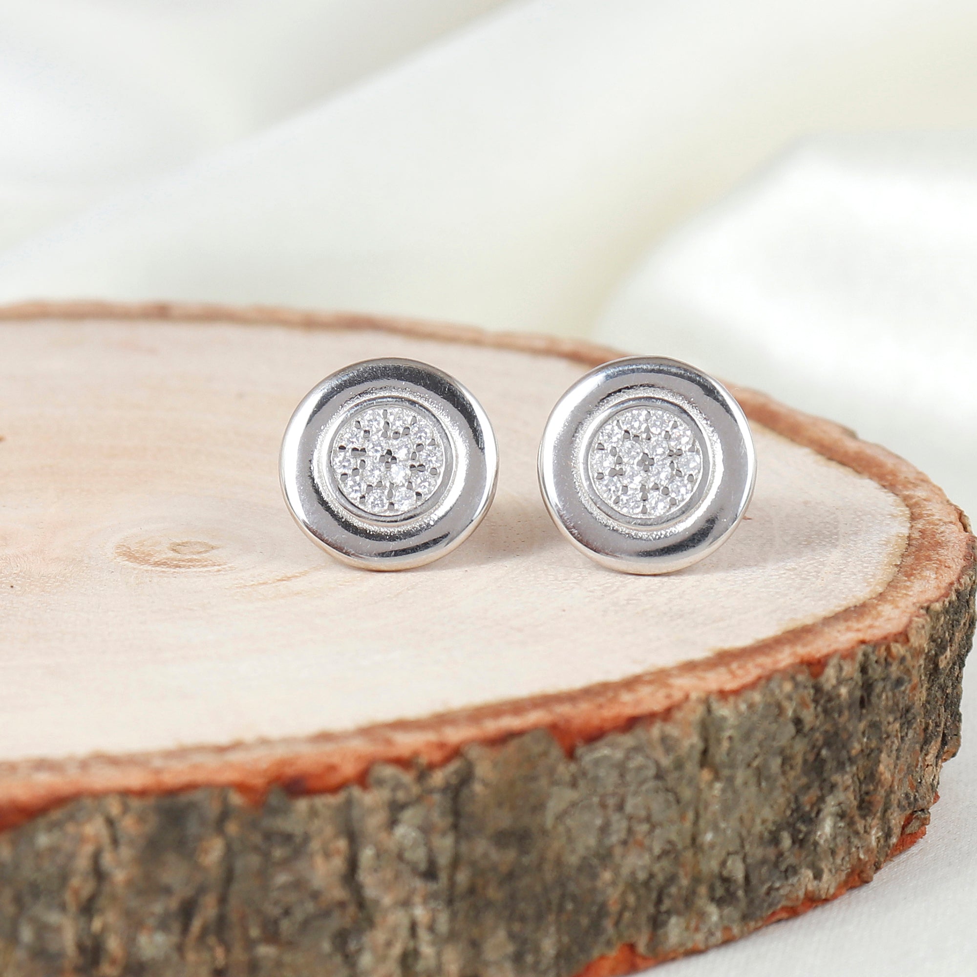 Halo Everyday Silver Earrings