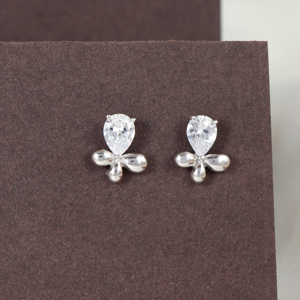 Midnight Mirror Silver Everyday Earrings