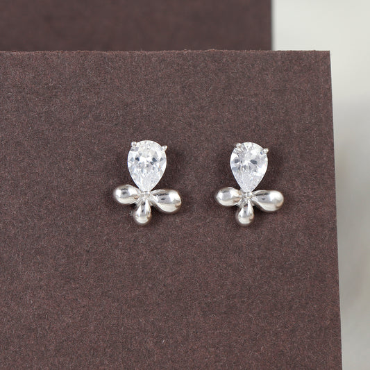 Midnight Mirror Silver Everyday Earrings