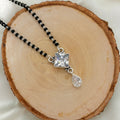Diamond-Look Cubic Zircoia Silver Mangalsutra