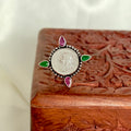 Carnival Gem Silver Coin Rava Ring