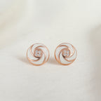 Blooming Rosé Classic Silver Stud Earrings