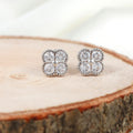 Rose Petal Silver Earrings