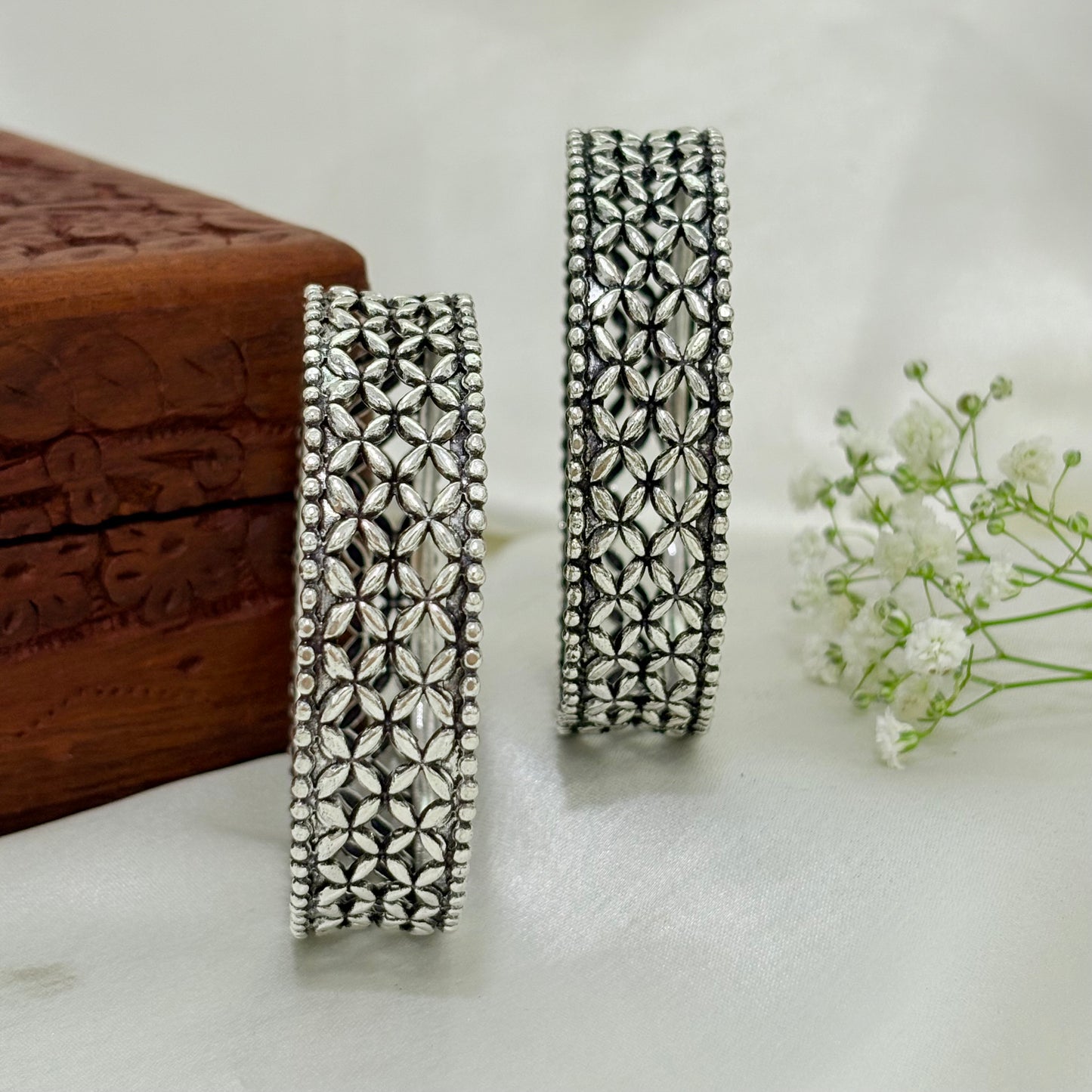 Jaipur Heritage Chatai Silver Bangle