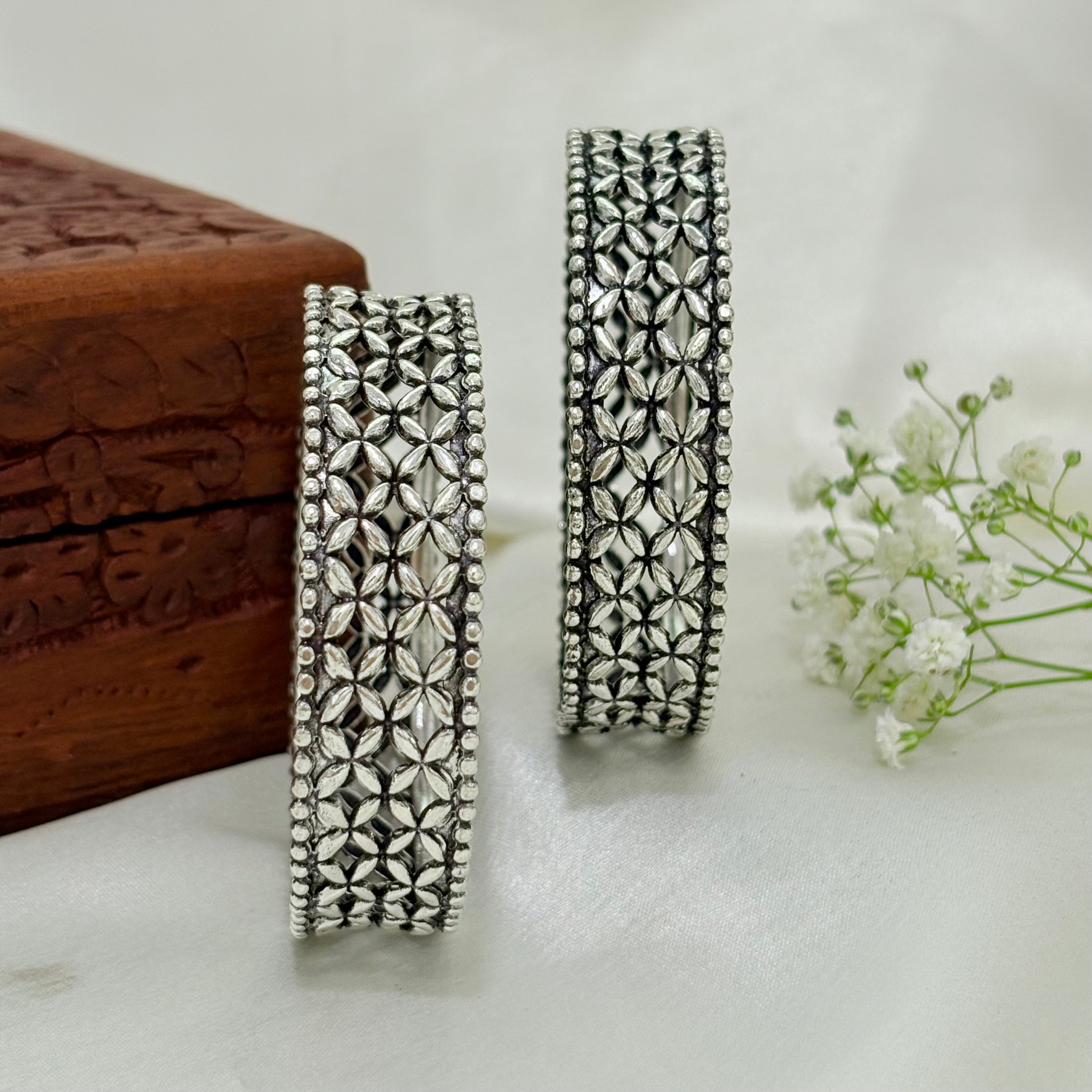 Jaipur Heritage Chatai Silver Bangle