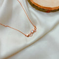 Eternal Circles Layered Charm Silver Necklace