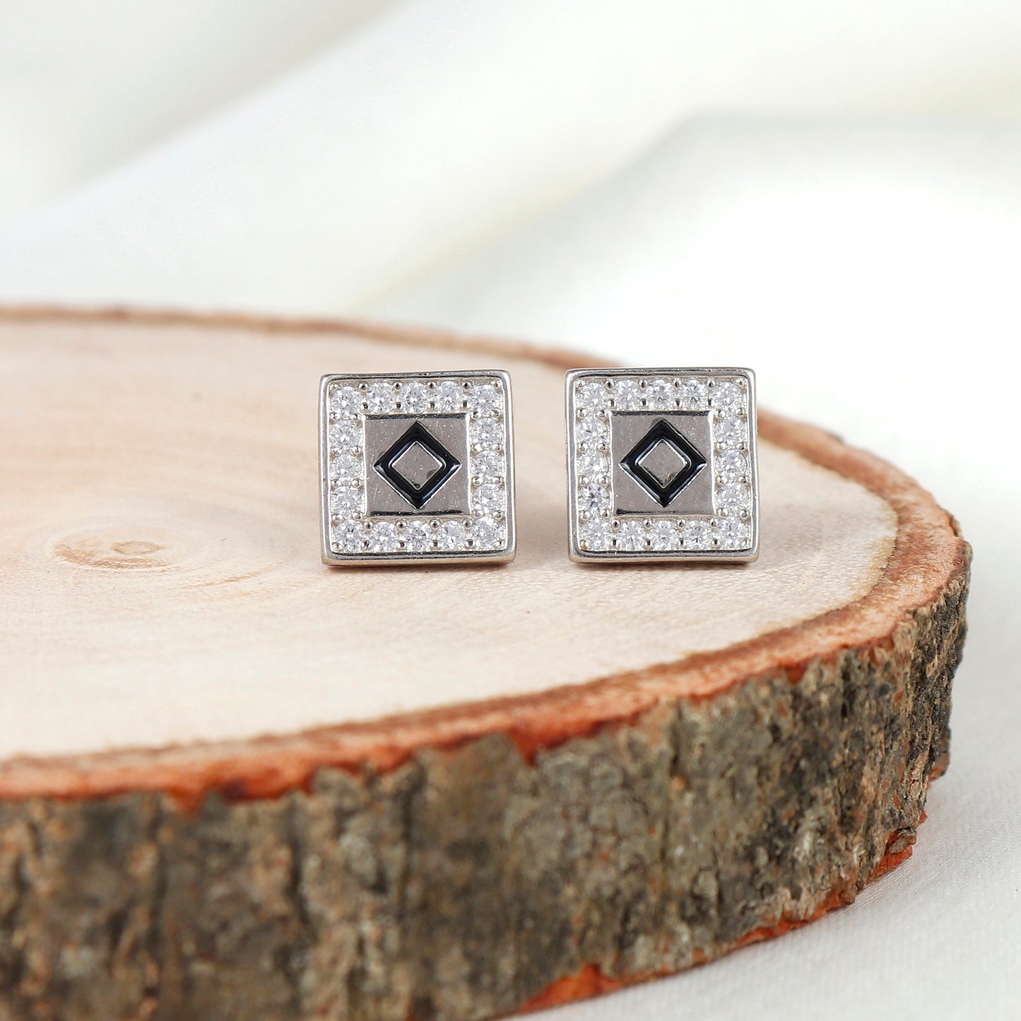 Black Onyx Luxe Silver Everyday Studs