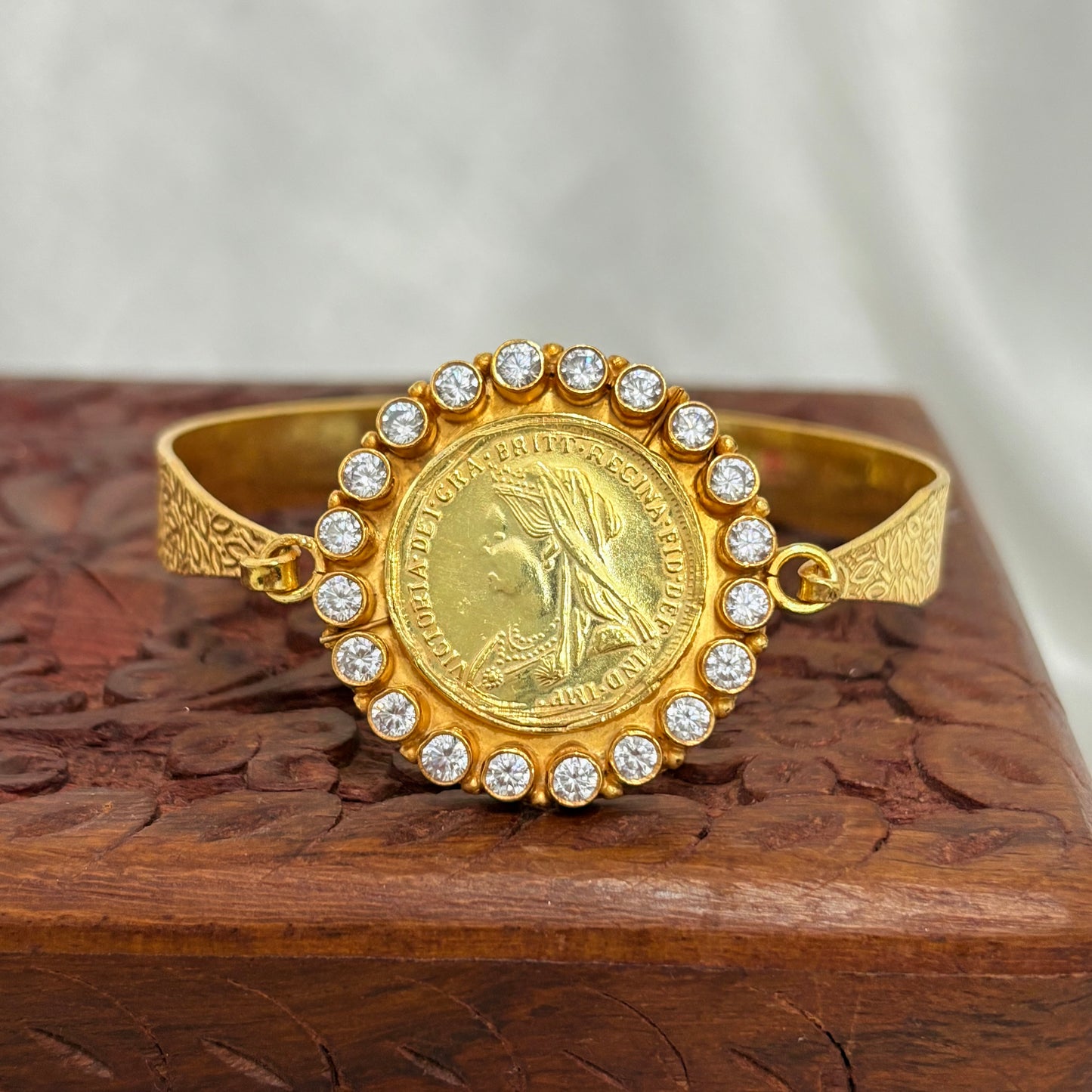 Gold Plated Silver Coin Kada