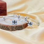 Pearl Blossom Pure Silver Everyday Bangle