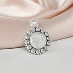 92.5 Silver Coin Vintage Silver Pendant